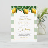 Citroen Botanische Salie Groene Witte Streep Bruil Kaart (Staand voorkant)