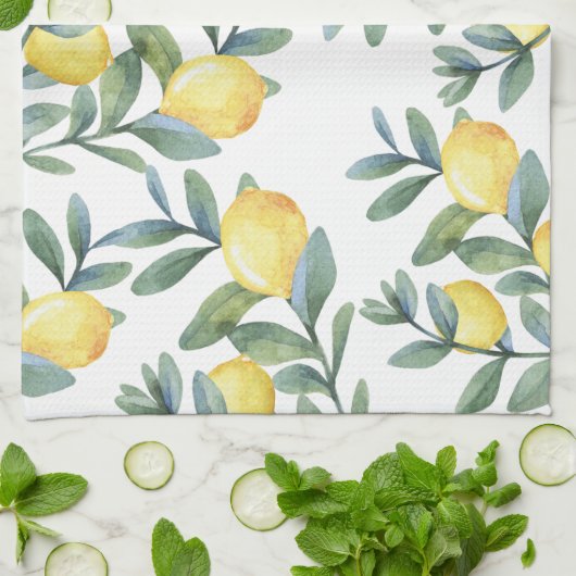 Citroen Botanische Theedoek (Gevouwen)