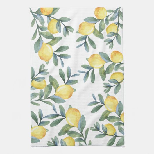 Citroen Botanische Theedoek (Verticaal)