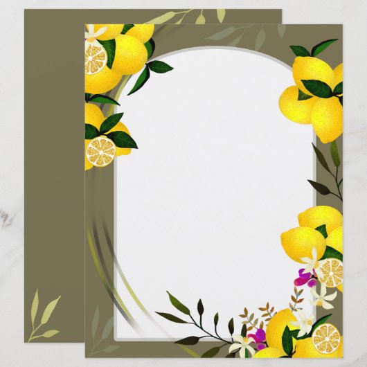 Citroen briefpapier (Voorkant / Achterkant)