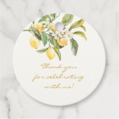 Citroen Bruids Cadeaubijslage Bedankjes Labels (Voorkant)