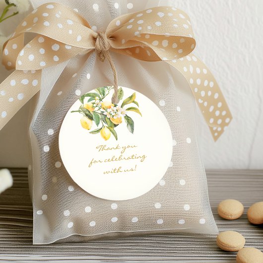 Citroen Bruids Cadeaubijslage Bedankjes Labels