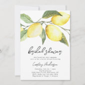 Citroen bruids douche uitnodiging | Citrus (Voorkant)