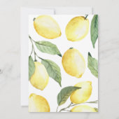 Citroen bruids douche uitnodiging | Citrus (Achterkant)