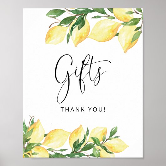 Citroen Bruiloft Bruidsfeest Cadeaus Bord Poster (Voorkant)