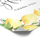 Citroen Bruiloft Bruidsuitnodiging Cadeaus Bord Poster (Hoek)