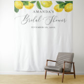 Citroen Bruiloft Feest Achtergrond | Aquarel Citru Wandkleed (In situ)