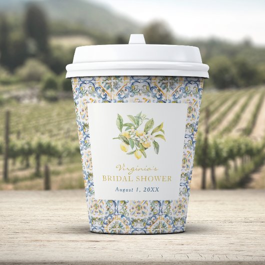 Citroen Bruiloft Feest Papieren Bekers