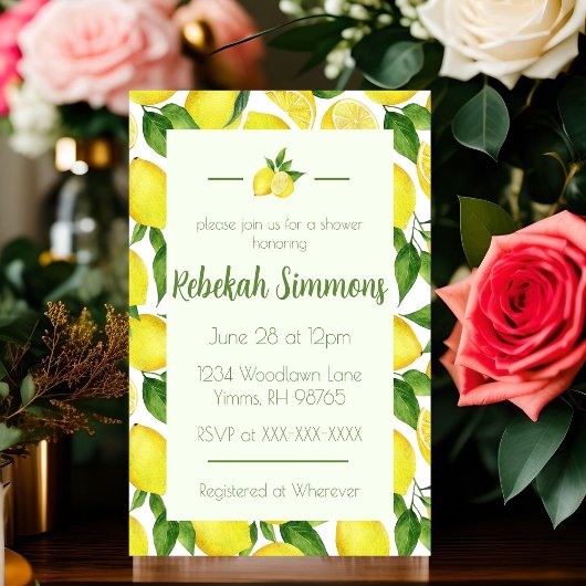 Citroen Bruiloft Feestje Kaart