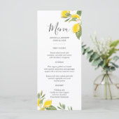 Citroen bruiloft Menu Foliage Elegant Citrus Rusti (Staand voorkant)