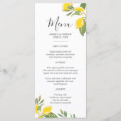 Citroen bruiloft Menu Foliage Elegant Citrus Rusti (Voorkant)