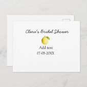 Citroen bruiloft moderne eenvoudig minimalistisch briefkaart (Voorkant / Achterkant)