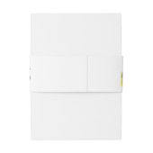 Citroen bruiloft rustiek gebladerte monogram botan uitnodigingen wikkel (Achterkant Voorbeeld)