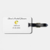 Citroen bruiloft sober minimalistisch rustiek b bagagelabel (Achterkant horizontaal)