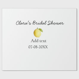 Citroen bruiloft sober minimalistisch rustiek b cadeaupapier