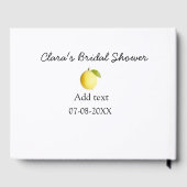 Citroen bruiloft sober minimalistisch rustiek b gastenboek (Achterkant)