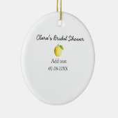 Citroen bruiloft sober minimalistisch rustiek b keramisch ornament (Rechts)