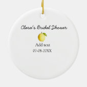 Citroen bruiloft sober minimalistisch rustiek b keramisch ornament (Achterkant)