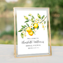 Citroen Bruiloftsborrel Brunch Welkom 8x10 Poster
