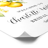 Citroen Bruiloftsborrel Brunch Welkom 8x10 Poster (Hoek)