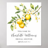 Citroen Bruiloftsborrel Brunch Welkom 8x10 Poster (Voorkant)