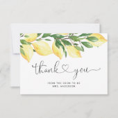 Citroen Bruiloftsfeest Bedankkaart (Voorkant)