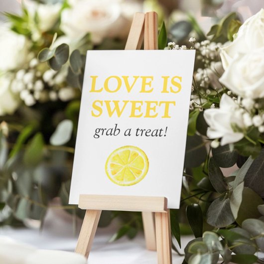 Citroen Bruiloftsfeest 'Liefde is Zoet' Bord Poster
