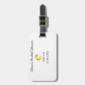 Citroen bruiloftsfeest modern eenvoudig minimaal r bagagelabel (Voorkant verticaal)