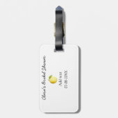 Citroen bruiloftsfeest modern eenvoudig minimaal r bagagelabel (Achterkant verticaal)