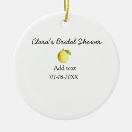 Citroen bruiloftsfeest modern eenvoudig minimaal r keramisch ornament