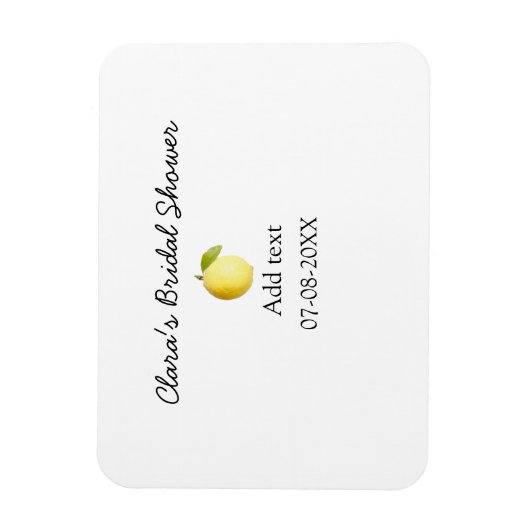 Citroen bruiloftsfeest modern eenvoudig minimaal r magneet (Verticaal)