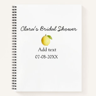 Citroen bruiloftsfeest modern eenvoudig minimaal r notitieboek