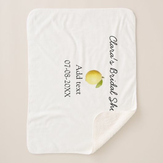 Citroen bruiloftsfeest modern eenvoudig minimaal r sherpa deken (Voorkant)