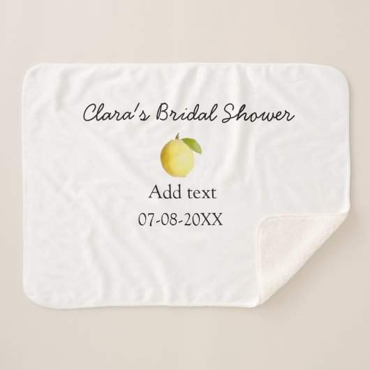 Citroen bruiloftsfeest modern eenvoudig minimaal r sherpa deken (Voorkant (horizontaal))