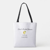 Citroen bruiloftsfeest modern eenvoudig minimaal r tote bag (Achterkant)