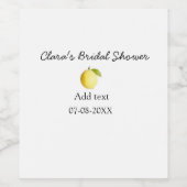 Citroen bruiloftsfeest modern eenvoudig minimaal r wijn etiket (Enkel label)