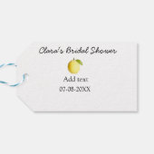 Citroen bruiloftsfeest modern eenvoudig minimalist cadeaulabel (Achterkant Horizontaal)