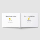 Citroen bruiloftsfeest modern eenvoudig minimalist gastenboek (Volledig)