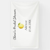 Citroen bruiloftsfeest modern eenvoudig minimalist spandoek (Verticaal)