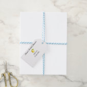 Citroen bruiloftsfeest modern simpel minimalistisc cadeaulabel (Met Touw)