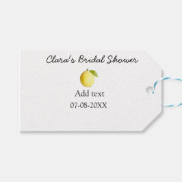 Citroen bruiloftsfeest modern simpel minimalistisc cadeaulabel