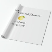 Citroen bruiloftsfeest modern simpel minimalistisc cadeaupapier (Uitgerold)