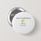 Citroen bruiloftsfeest modern simpel minimalistisc ronde button 5,7 cm (Voorkant /achterkant)