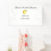 Citroen bruiloftsfeest modern simpel minimalistisc spandoek (Insitu)
