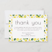 Citroen Bruiloftsfeestje Bedankkaart (Voorkant)