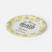 Citroen Bruiloftsfeestje Papieren Bordje (Gekanteld)