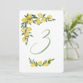 Citroen Bruiloftsontbijt Tafel Nummer Drie Kaart (Staand voorkant)