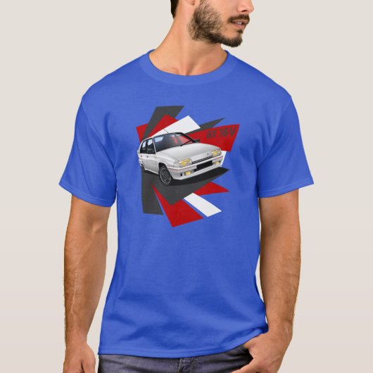 Citroen BX 16V T-shirt (wit) (Voorkant)