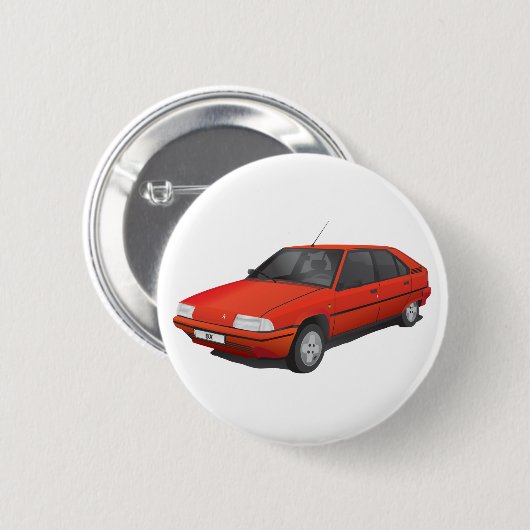 Citroën BX red Ronde Button 5,7 Cm (Voorkant /achterkant)