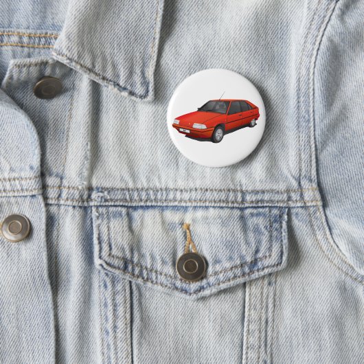 Citroën BX red Ronde Button 5,7 Cm (In situ)